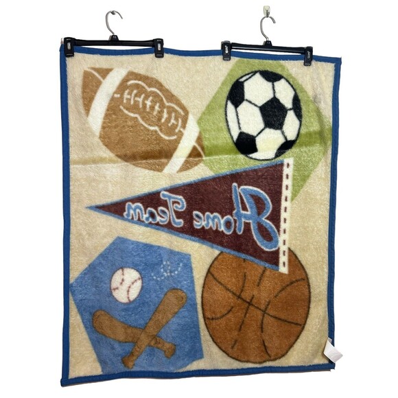 CoCaLo Baby Blanket Home Team 36x40 Inches - Picture 2 of 3